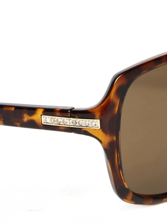 Women’s Polaroid Round Rhinestone Sunglasses main image 5